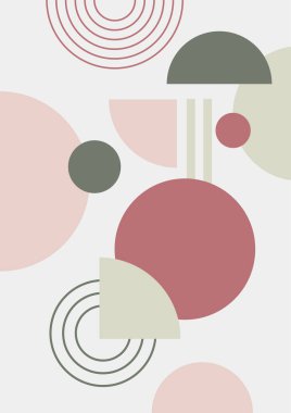 Abstract modern background. Backgrounds with geometric balancing shapes. Boho wall decor. Modern geometric compositions and forms. Posters with abstract shapes, vector