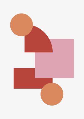 Abstract modern background. Backgrounds with geometric balancing shapes. Boho wall decor. Modern geometric compositions and forms. Posters with abstract shapes, vector