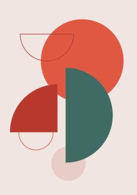 Abstract modern background. Backgrounds with geometric balancing shapes. Boho wall decor. Modern geometric compositions and forms. Posters with abstract shapes, vector
