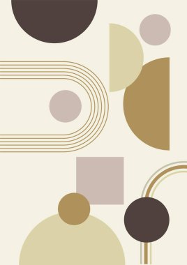 Soyut şekilli Modern Sanatlar koleksiyonu, hayvanlar, bitkiler. Estetik Modern Sanat, Boho Dekor, Minimalist Sanat. Düzenlenebilir Vektör çağdaş poster illüstrasyonu.