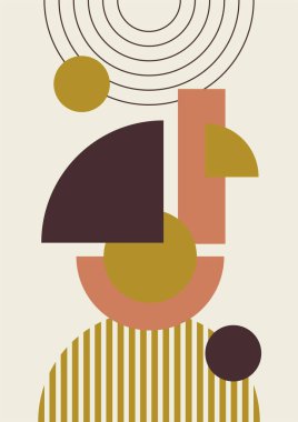 Soyut şekilli Modern Sanatlar koleksiyonu, hayvanlar, bitkiler. Estetik Modern Sanat, Boho Dekor, Minimalist Sanat. Düzenlenebilir Vektör çağdaş poster illüstrasyonu.