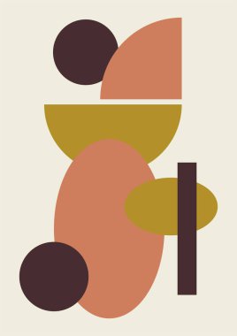 Soyut şekilli Modern Sanatlar koleksiyonu, hayvanlar, bitkiler. Estetik Modern Sanat, Boho Dekor, Minimalist Sanat. Düzenlenebilir Vektör çağdaş poster illüstrasyonu.