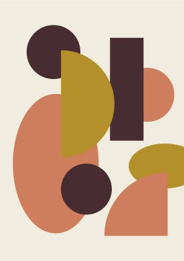 Soyut şekilli Modern Sanatlar koleksiyonu, hayvanlar, bitkiler. Estetik Modern Sanat, Boho Dekor, Minimalist Sanat. Düzenlenebilir Vektör çağdaş poster illüstrasyonu.