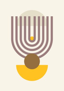 Soyut şekilli Modern Sanatlar koleksiyonu, hayvanlar, bitkiler. Estetik Modern Sanat, Boho Dekor, Minimalist Sanat. Düzenlenebilir Vektör çağdaş poster illüstrasyonu.