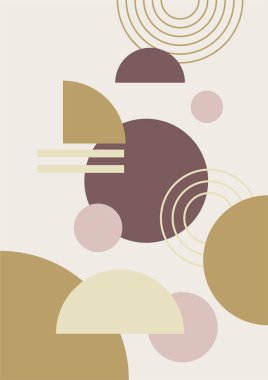 Soyut şekilli Modern Sanatlar koleksiyonu, hayvanlar, bitkiler. Estetik Modern Sanat, Boho Dekor, Minimalist Sanat. Düzenlenebilir Vektör çağdaş poster illüstrasyonu.