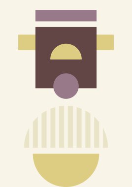 Soyut şekilli Modern Sanatlar koleksiyonu, hayvanlar, bitkiler. Estetik Modern Sanat, Boho Dekor, Minimalist Sanat. Düzenlenebilir Vektör çağdaş poster illüstrasyonu.