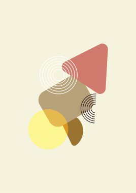 Soyut şekilli Modern Sanatlar koleksiyonu, hayvanlar, bitkiler. Estetik Modern Sanat, Boho Dekor, Minimalist Sanat. Düzenlenebilir Vektör çağdaş poster illüstrasyonu.