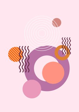 Modern minimalist soyut estetik çizimler. Bohem tarzı duvar dekoru. Çağdaş sanatsal posterlerin koleksiyonu.