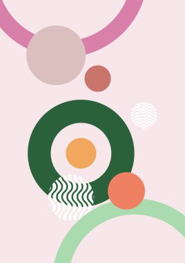 Modern minimalist soyut estetik çizimler. Bohem tarzı duvar dekoru. Çağdaş sanatsal posterlerin koleksiyonu.