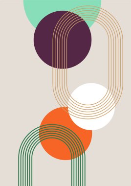 Modern minimalist soyut estetik çizimler. Bohem tarzı duvar dekoru. Çağdaş sanatsal posterlerin koleksiyonu.