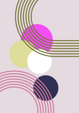 Modern minimalist soyut estetik çizimler. Bohem tarzı duvar dekoru. Çağdaş sanatsal posterlerin koleksiyonu.