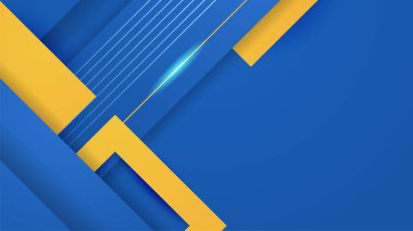 İsveç bayrağı kavramında vektör mavi geometrik arkaplan. Sunum tasarımı, el ilanı, sosyal medya kapağı, web pankartı, teknoloji afişi için modern modaya uygun taze renge sahip soyut bir arkaplan