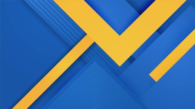 İsveç bayrağı kavramında vektör mavi geometrik arkaplan. Sunum tasarımı, el ilanı, sosyal medya kapağı, web pankartı, teknoloji afişi için modern modaya uygun taze renge sahip soyut bir arkaplan