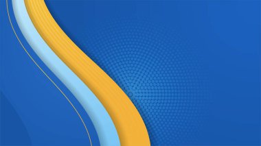 İsveç bayrağı kavramında vektör mavi geometrik arkaplan. Sunum tasarımı, el ilanı, sosyal medya kapağı, web pankartı, teknoloji afişi için modern modaya uygun taze renge sahip soyut bir arkaplan