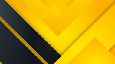 Soyut teknoloji şablonu geometrik köşegen çakışan ayrı kontrastlar sarı ve siyah arkaplan.