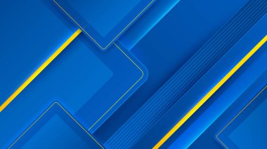 İş sunumu ve şirket konsepti için modern mavi ve sarı turuncu soyut arkaplan