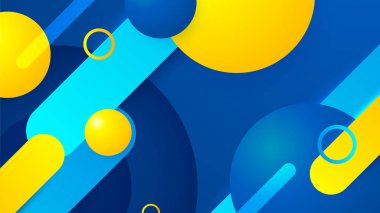 Çizgili mavi ve sarı turuncu arka plan. Vektör soyut arkaplan dokusu geometrik parlak poster. Soyut arka plan modern hipster fütüristik grafik. Doku ile çok katmanlı etki.