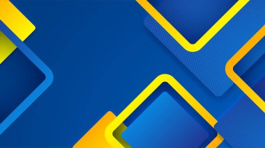 İş sunumu ve şirket konsepti için modern mavi ve sarı turuncu soyut arkaplan