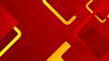 Soyut modern arkaplan gradyan rengi. Altıgen geometrik yarım ton dekorasyonlu kırmızı ve pembe gradyan. İş sunum şablonu için