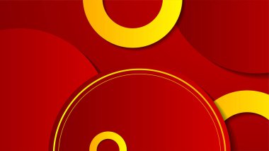 Modern dinamik kırmızı turuncu arkaplan gradyanı, soyut yaratıcı çizim dijital arkaplan, çizgi ve daire şekilli modern iniş sayfası konsepti vektörü.