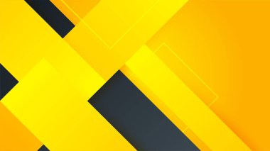 Zarif siyah ve sarı arka plan, geometrik şekiller, doku ve parlak ışık. Parlak lüks siyah sarı soyut arkaplan tasarımı.