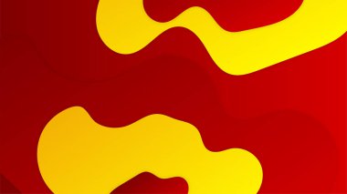 İnce çerçeve, soyut noktalar, geometrik şekiller ve çizgilerle kırmızı turuncu ve sarı geometrik vektör arka planı. İş sunum şablonu arka planı için