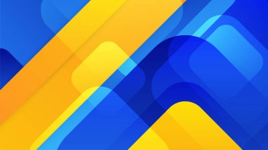 Modern mavi ve turuncu geometrik şekiller soyut modern teknoloji arka plan tasarımı. Vektör soyut grafik sunum tasarım sancak şablonu arka plan şablonu.