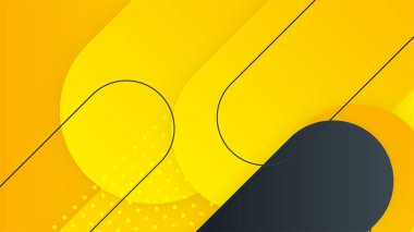 Siyah ve sarı kurumsal vektör çizgili tasarım. Modern siyah ve sarı soyut arkaplan.