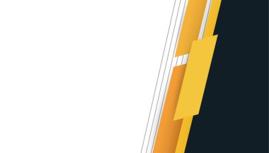 Modern soyut siyah ve sarı turuncu arka plan. Vektör soyut grafik tasarım sancak deseni sunum arkaplan şablonu.