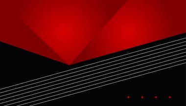 Modern kırmızı ve siyah soyut arka plan, iş kurumsal ve basit minimalist profesyonel kavram. Vektör soyut grafik tasarım sancak deseni sunum arkaplan şablonu.