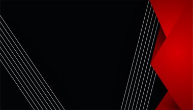 Modern kırmızı ve siyah soyut arka plan, iş kurumsal ve basit minimalist profesyonel kavram. Vektör soyut grafik tasarım sancak deseni sunum arkaplan şablonu.