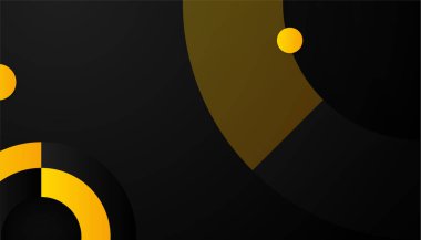 Modern soyut siyah ve sarı turuncu arka plan. Vektör soyut grafik tasarım sancak deseni sunum arkaplan şablonu.