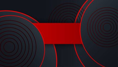 Modern kırmızı ve siyah soyut arka plan, iş kurumsal ve basit minimalist profesyonel kavram. Vektör soyut grafik tasarım sancak deseni sunum arkaplan şablonu.