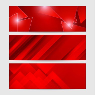 Modern soyut eğimli koyu kırmızı pankart arkaplanı