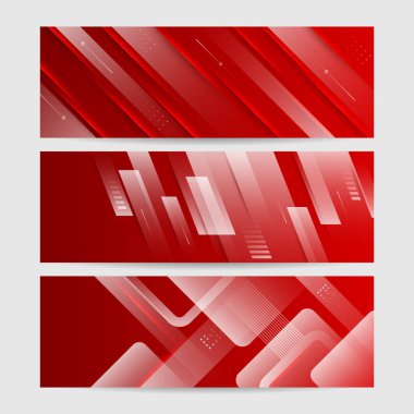 Soyut kırmızı afiş arkaplan tasarımı 3D örtüşen katman ve geometrik dalga şekilli vektör çizimi. Çokgen soyut arkaplan, doku, reklam düzeni ve web sayfası