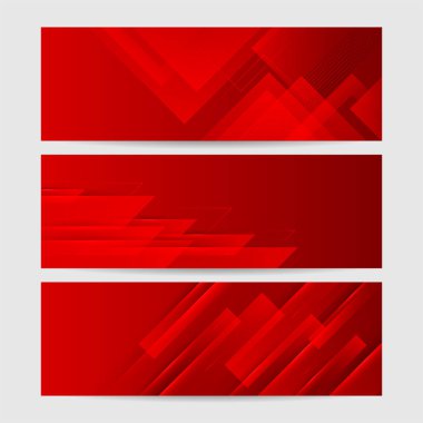 Soyut kırmızı afiş arkaplan tasarımı 3D örtüşen katman ve geometrik dalga şekilli vektör çizimi. Çokgen soyut arkaplan, doku, reklam düzeni ve web sayfası