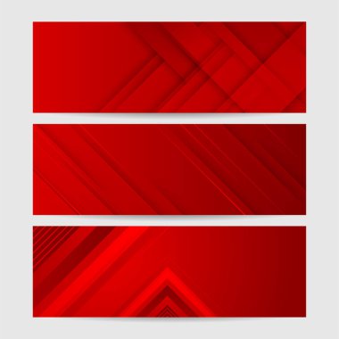 Soyut kırmızı pankart arkaplanı. Vektör soyut grafik tasarım sancak deseni sunum arkaplan şablonu.