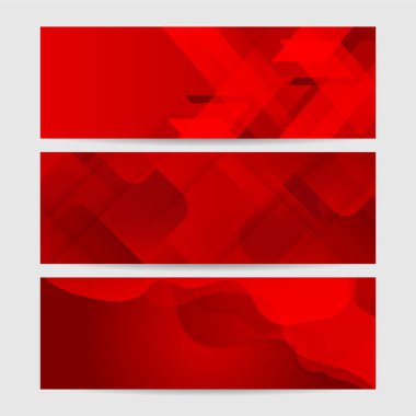 Soyut kırmızı pankart arkaplanı. Vektör soyut grafik tasarım sancak deseni sunum arkaplan şablonu.