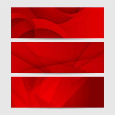 Soyut kırmızı pankart arkaplanı. Vektör soyut grafik tasarım sancak deseni sunum arkaplan şablonu.