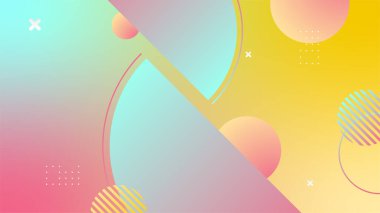 Modern renkli renkli soyut arka plan şablon tasarımı. Vektör soyut grafik tasarım sancak deseni sunum arkaplan şablonu.