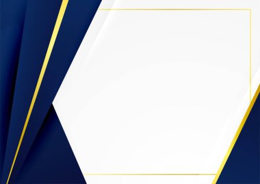 İş sunumu tasarım şablonu için modern mavi ve altın soyut arkaplan