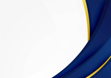 İş sunumu tasarım şablonu için modern mavi ve altın soyut arkaplan