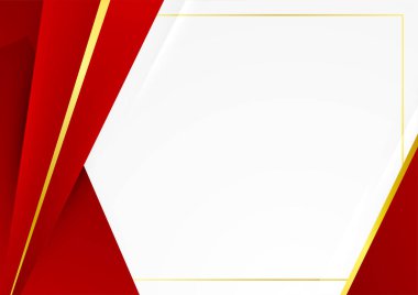 İş sunumu tasarım şablonu için modern kırmızı beyaz soyut arkaplan