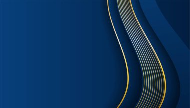 Soyut Mavi ve Altın Arkaplan