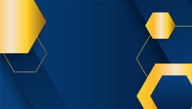 Soyut Mavi ve Altın Arkaplan