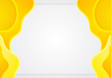 İş sunumu tasarım şablonu için modern turuncu beyaz soyut arkaplan