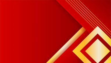 Soyut kırmızı ve altın arkaplan