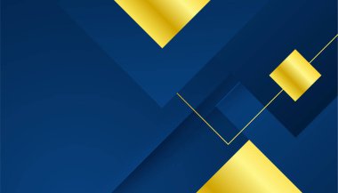 Soyut Mavi ve Altın Arkaplan