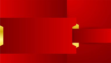 Soyut kırmızı ve altın arkaplan