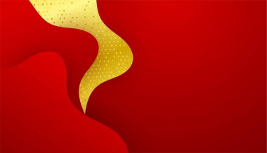 Soyut kırmızı ve altın arkaplan